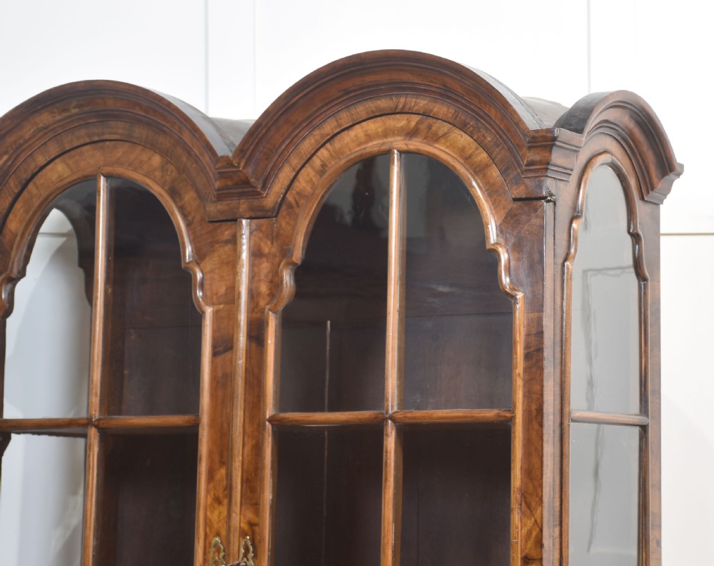 Walnut Queen Ann style display cabinet View XI