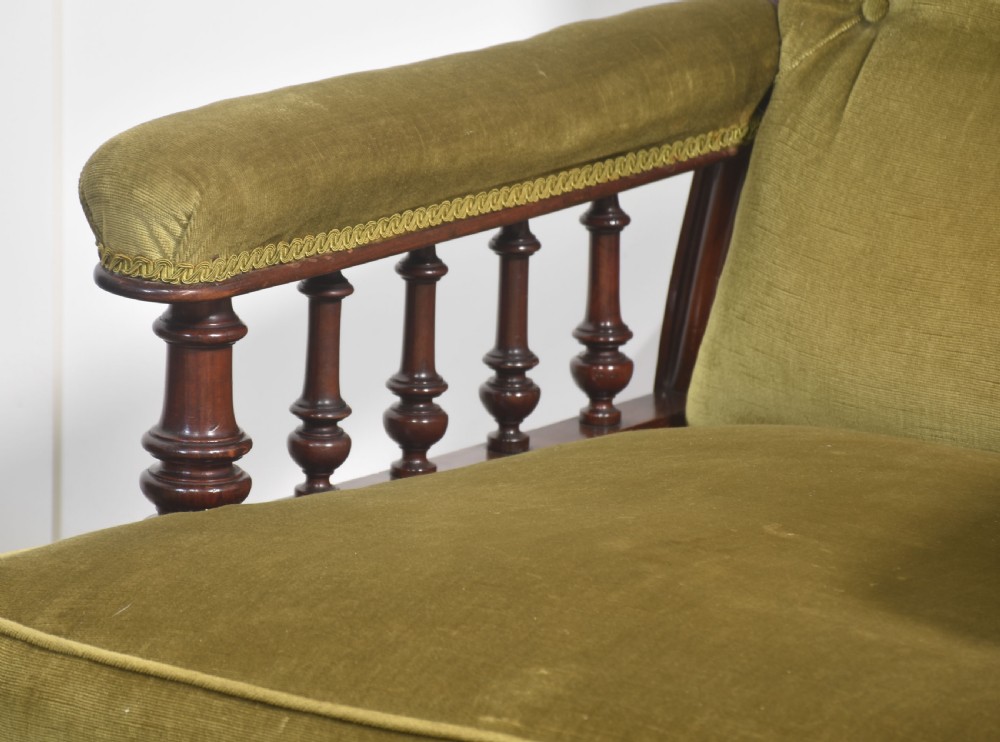Pair of mahogany framed library chairs View III