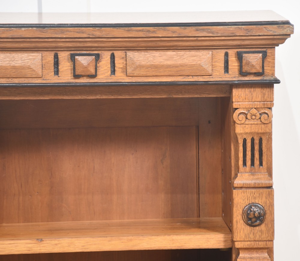 Aesthetic oak open bookcase View V