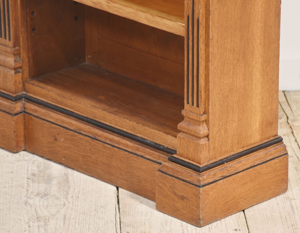 Aesthetic oak open bookcase View IX
