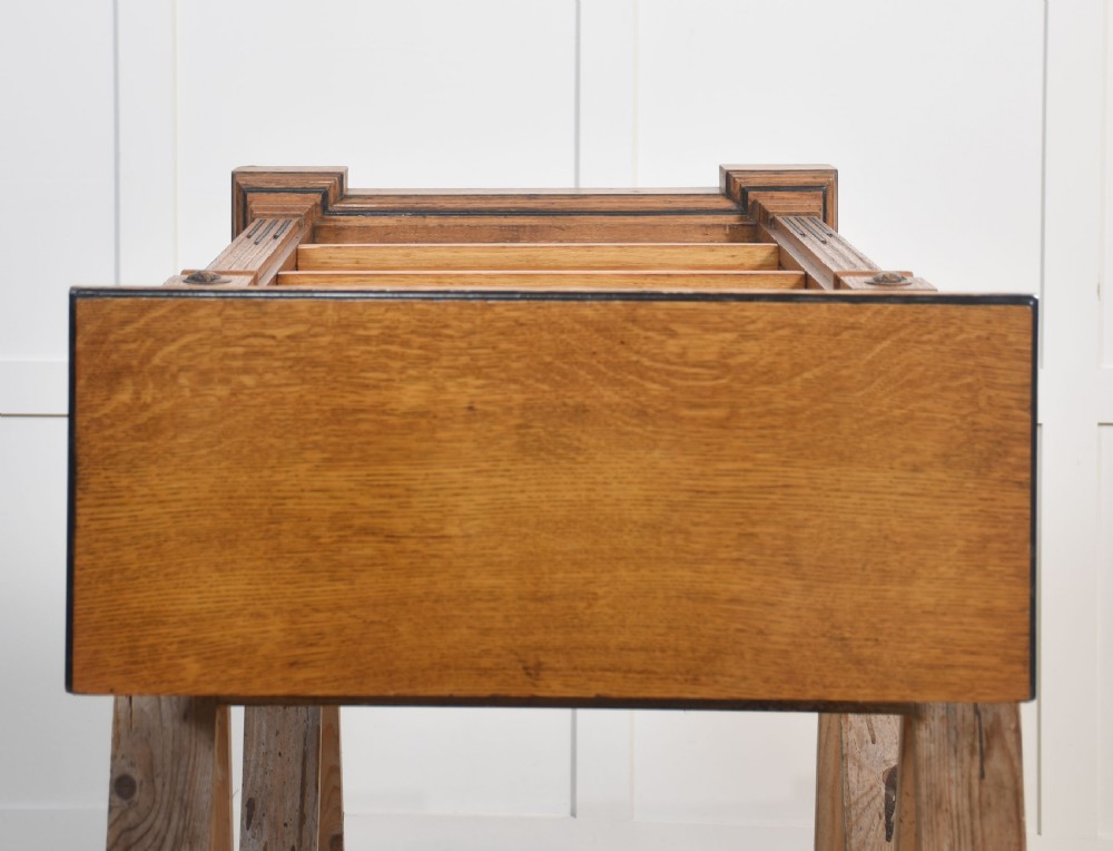 Aesthetic oak open bookcase View XII