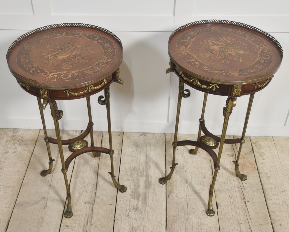 Pair of mahogany side tables View III