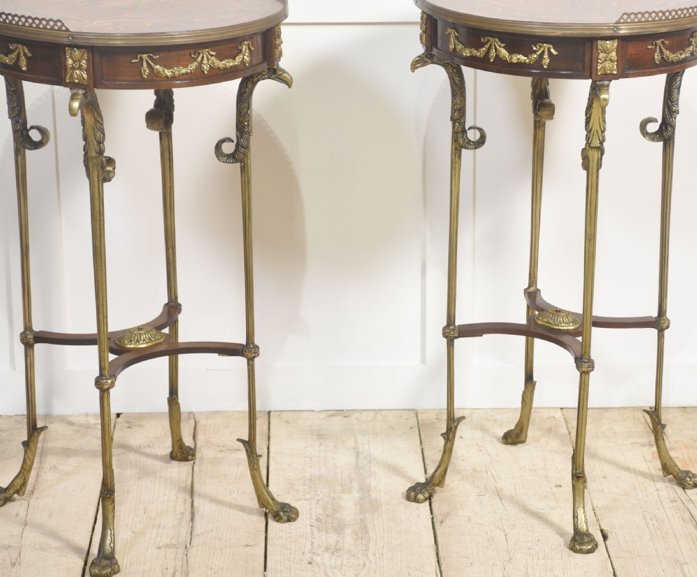 Pair of mahogany side tables View VIII