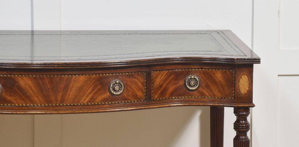Mahogany inlaid writing table View II