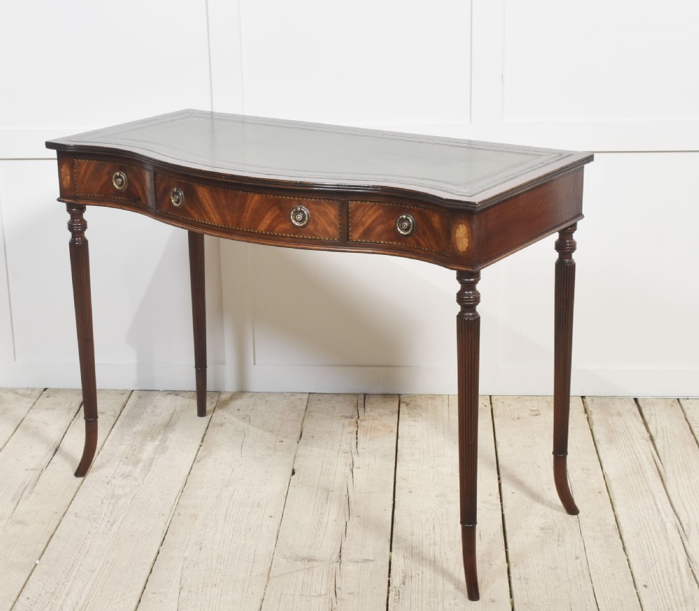 Mahogany inlaid writing table View V