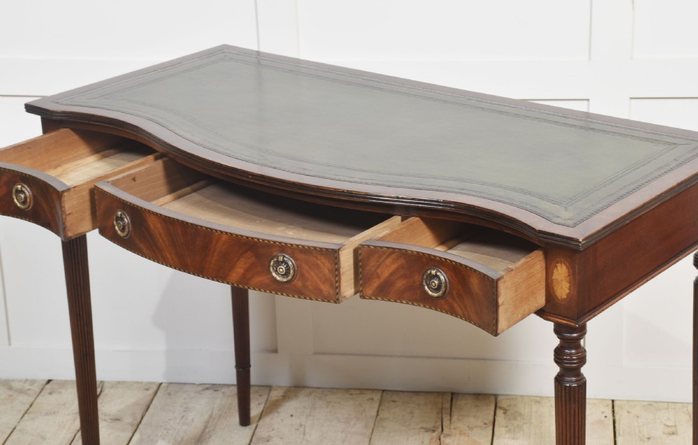 Mahogany inlaid writing table View IX