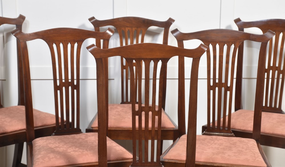 Set of six mahogany dining chairs View II