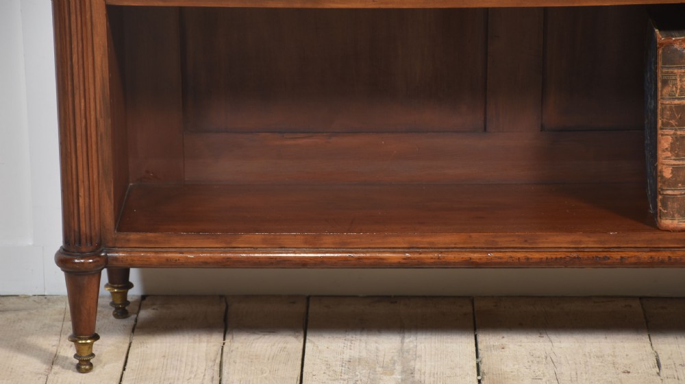 Gilt metal mounted walnut open bookcase View III