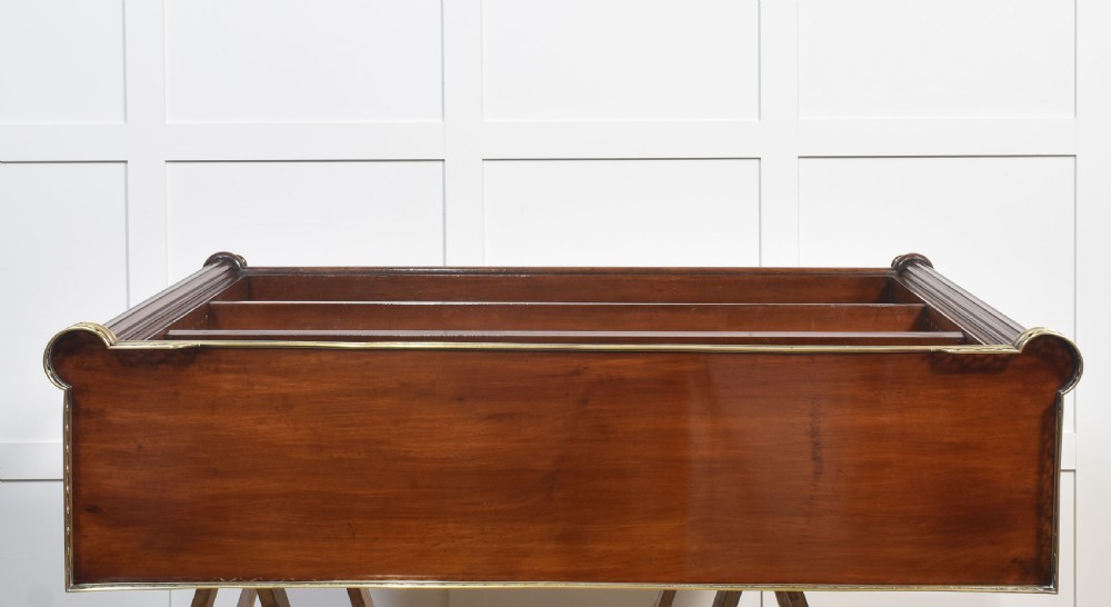 Gilt metal mounted walnut open bookcase View XI