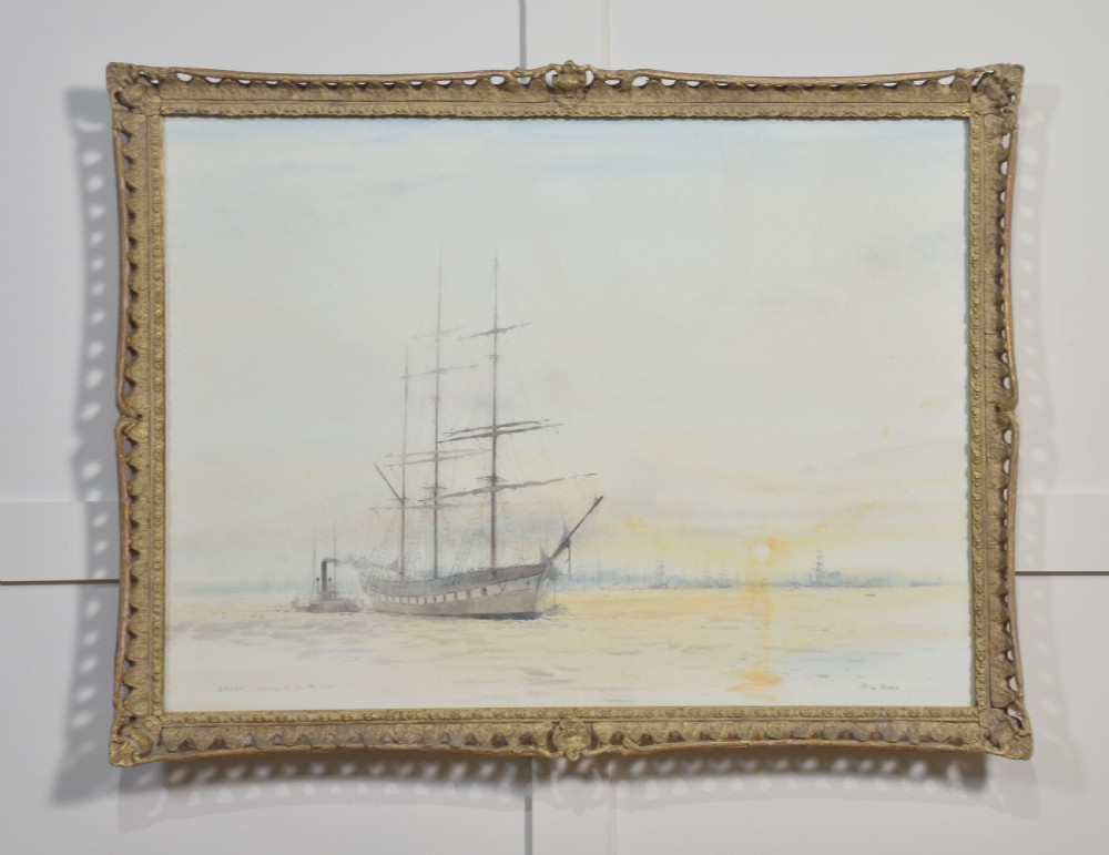 Giltwood framed watercolour