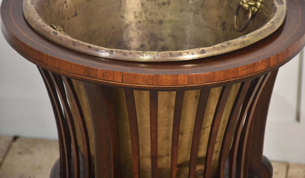 19th Century mahogany inlaid planter View III