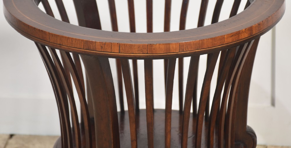 19th Century mahogany inlaid planter View VI