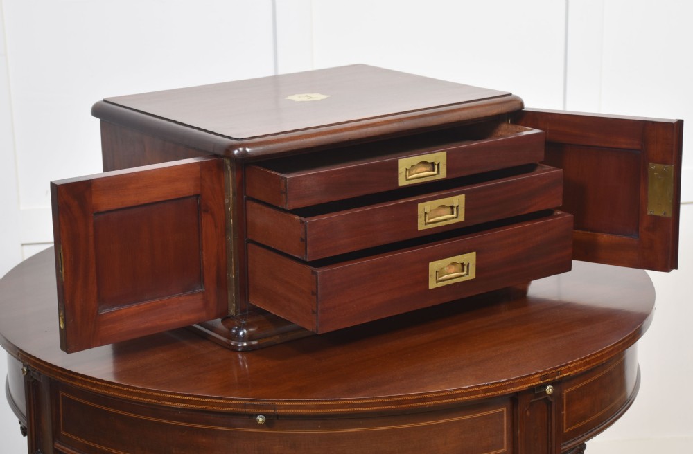 Mahogany collectors cabinet View V