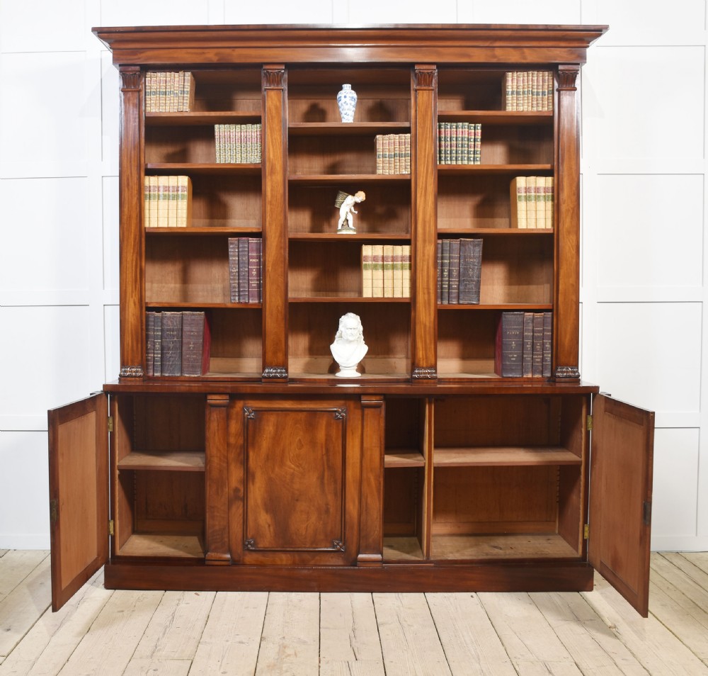 Mahogany library bookcase View VII