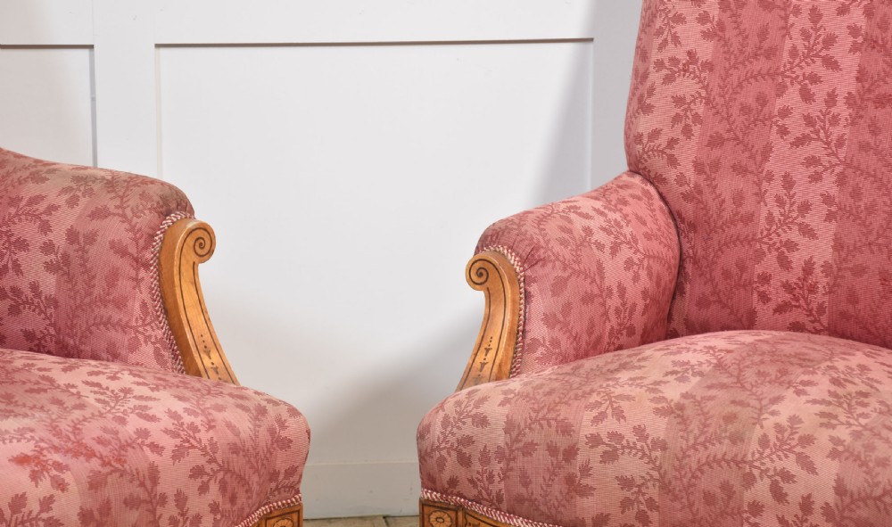 Pair of satinwood Lounge chairs View IV