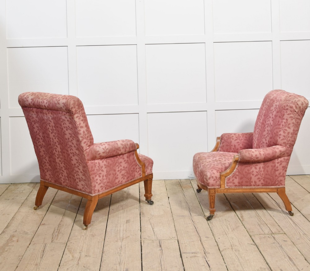 Pair of satinwood Lounge chairs View XI