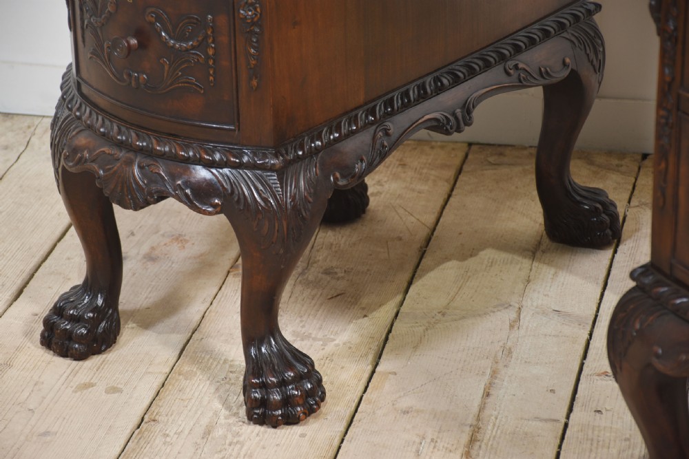 Carved mahogany kidney shaped desk View VIII