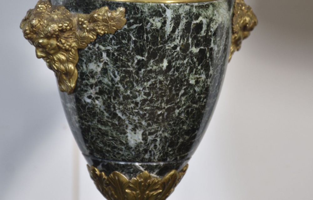 Pair of French ormolu mounted marble table lamps View III