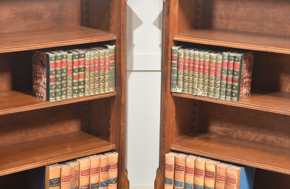 Pair of walnut inlaid bookcase View IV