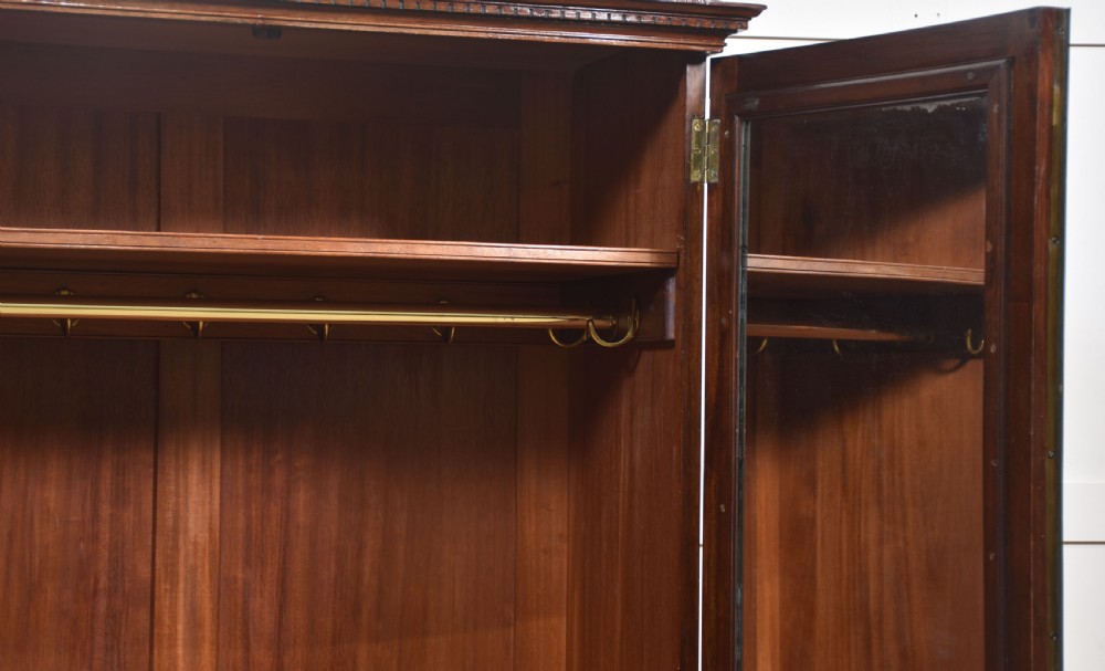Mahogany bow fronted two door wardrobe View III
