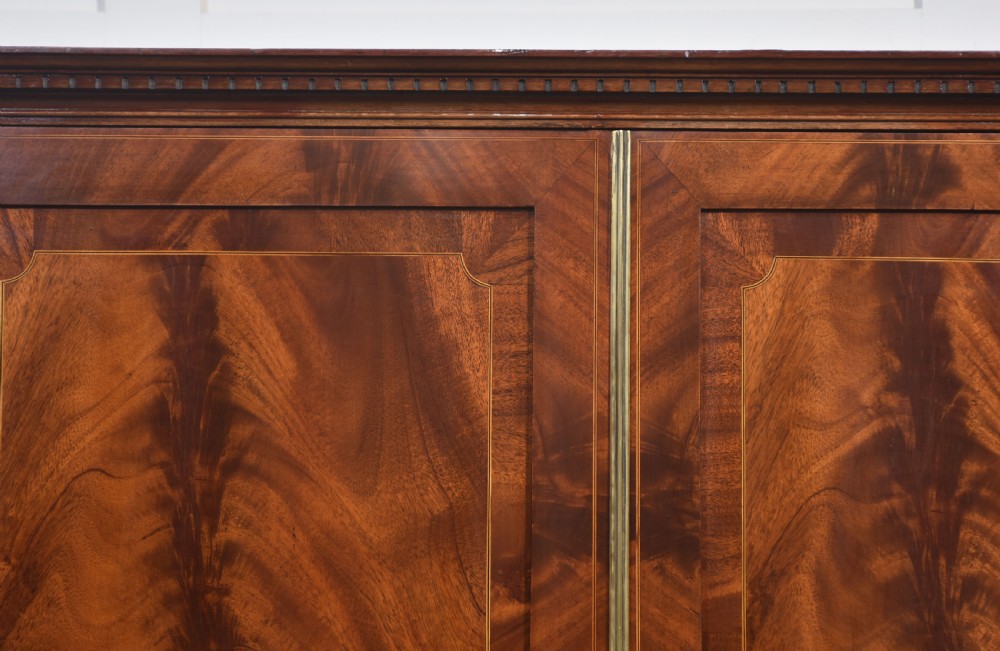 Mahogany bow fronted two door wardrobe View V