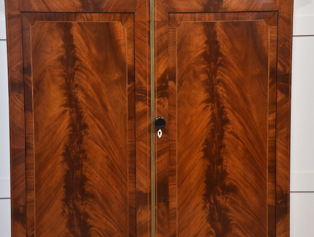 Mahogany bow fronted two door wardrobe View VI
