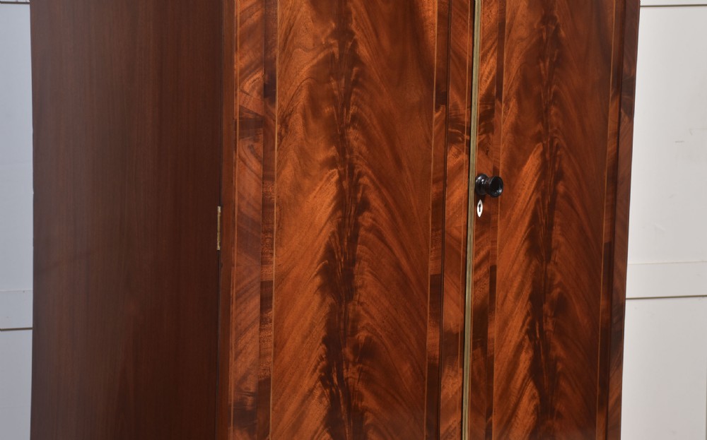 Mahogany bow fronted two door wardrobe View X