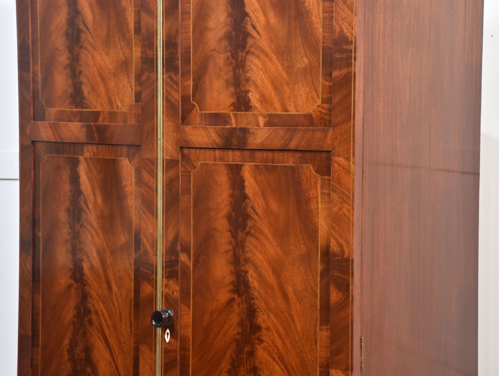 Mahogany bow fronted two door wardrobe View XIV