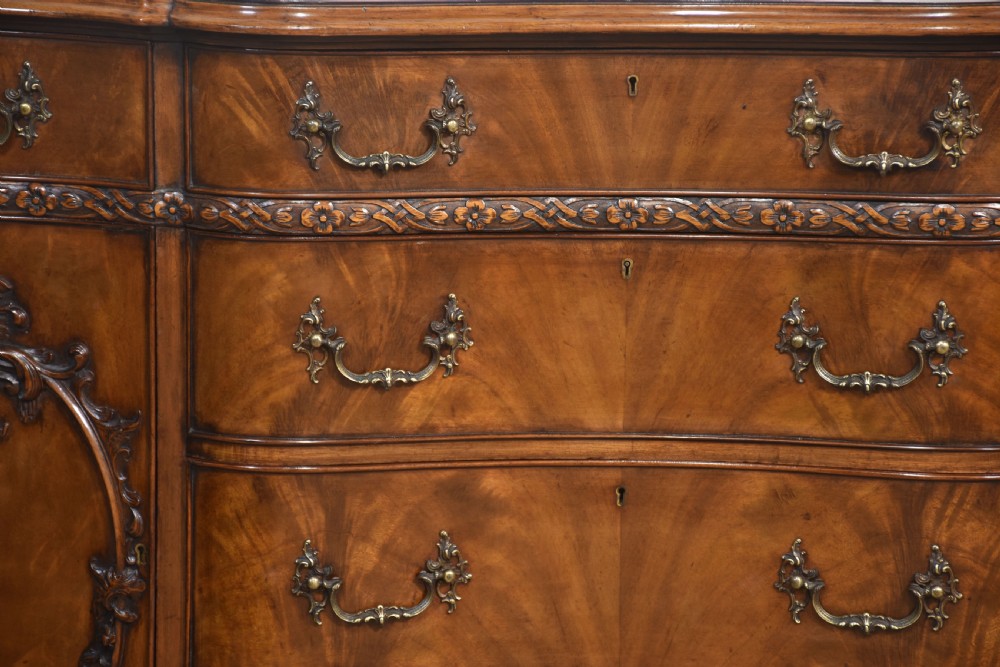 Chippendale Revival carved mahogany sideboard View II