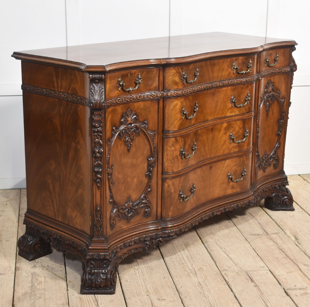Chippendale Revival carved mahogany sideboard View V