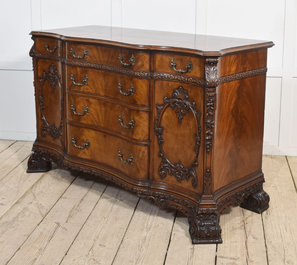 Chippendale Revival carved mahogany sideboard View X