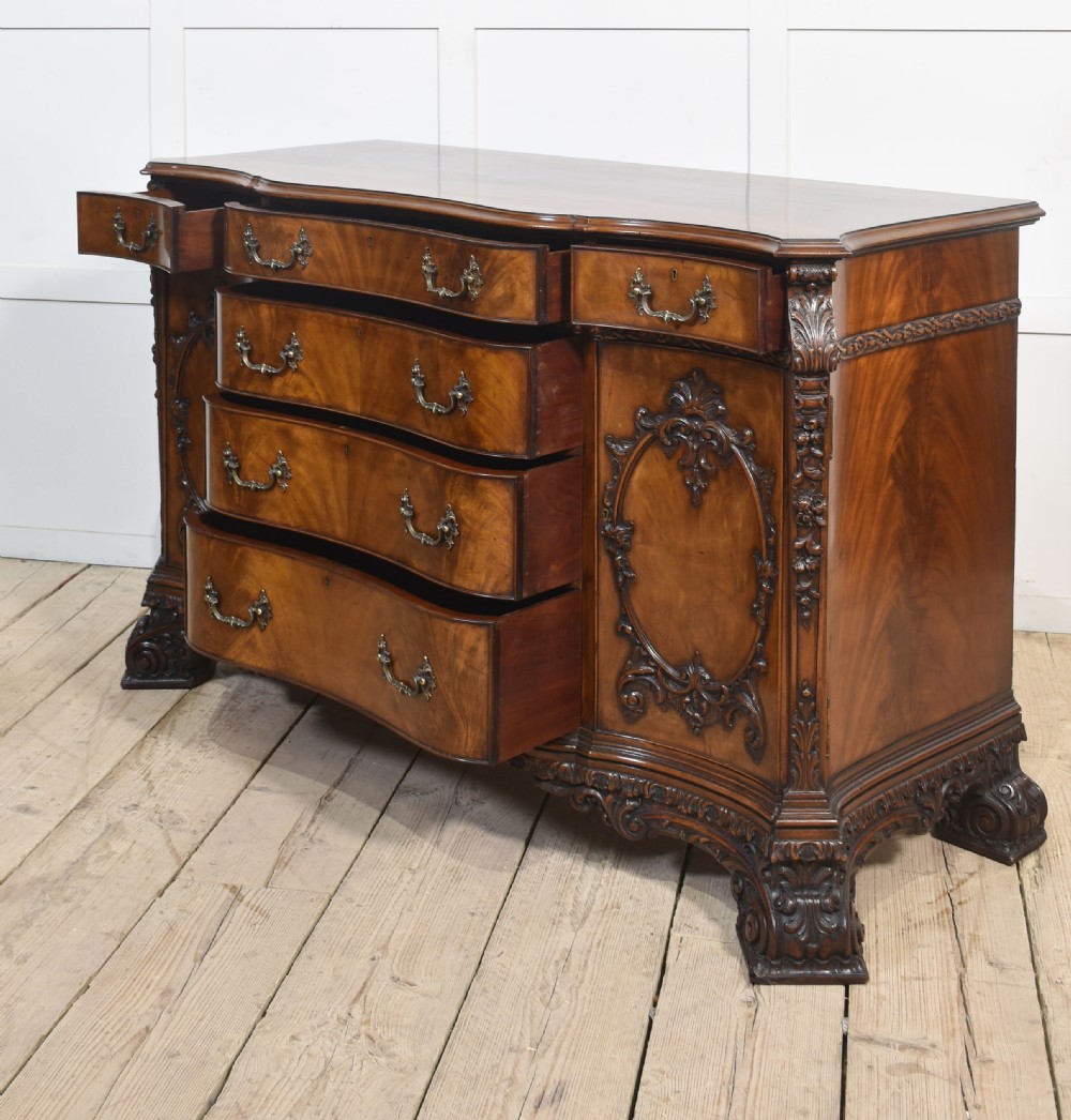 Chippendale Revival carved mahogany sideboard View XII