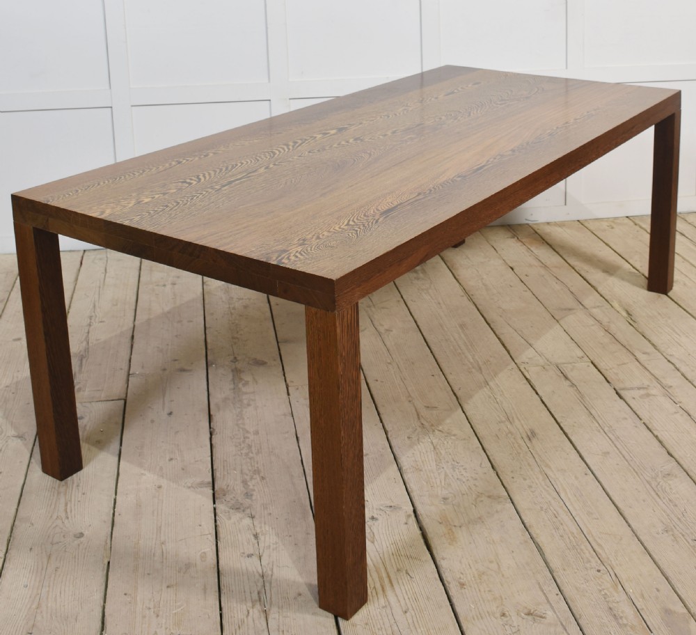 Rectangular oak dining table