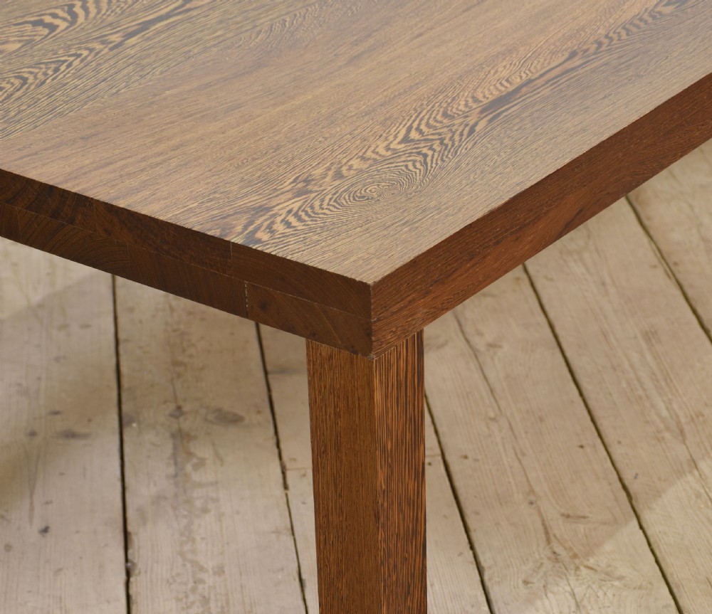 Rectangular oak dining table View VI