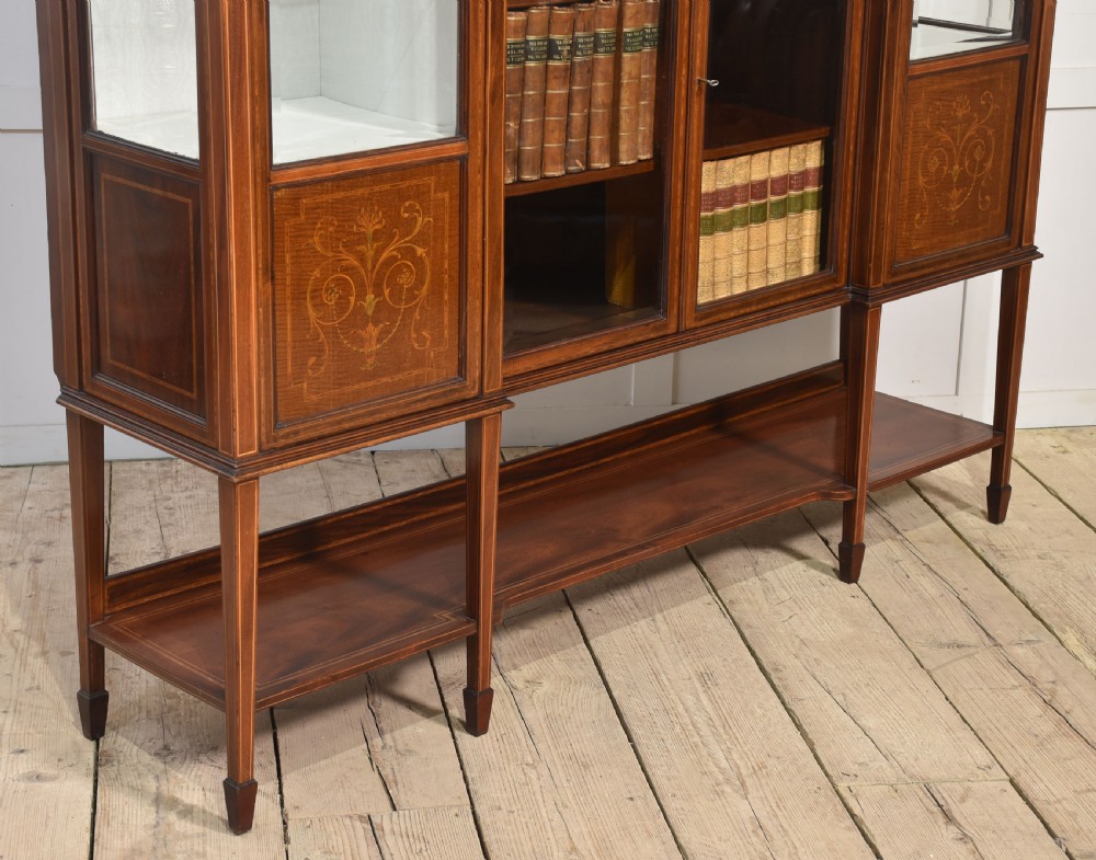 Mahogany display cabinet by Maple and Co View IX