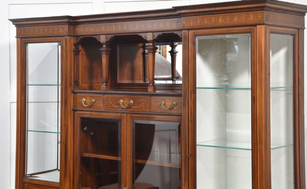 Mahogany display cabinet by Maple and Co View XI