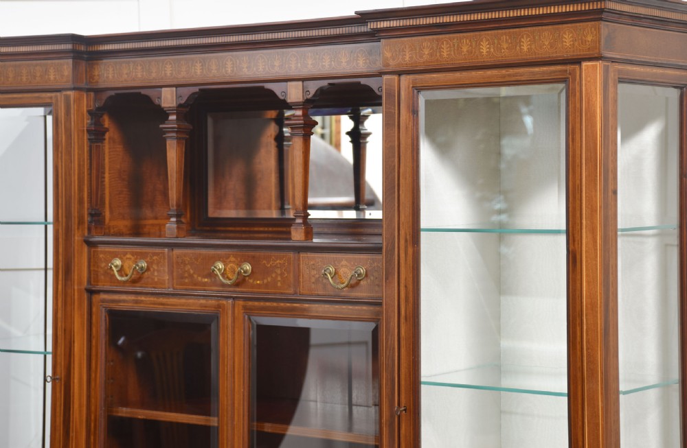 Mahogany display cabinet by Maple and Co View XII