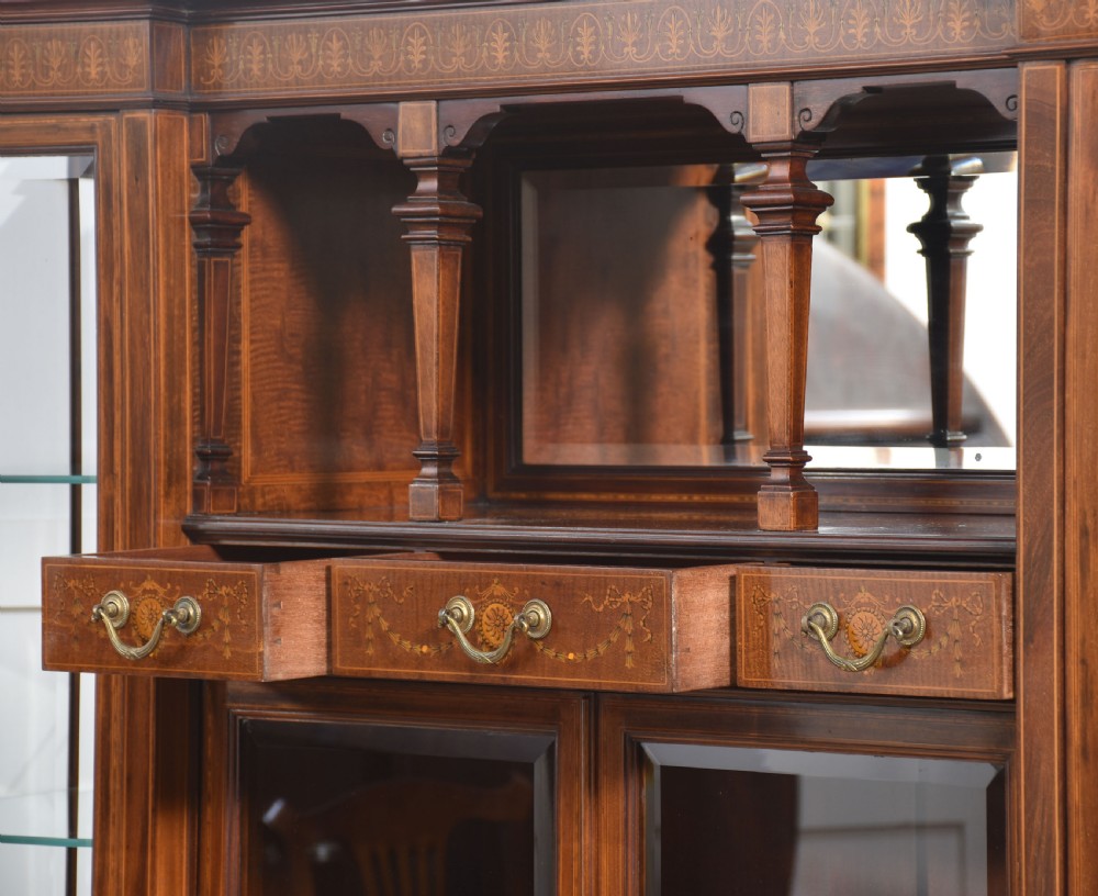 Mahogany display cabinet by Maple and Co View XIII