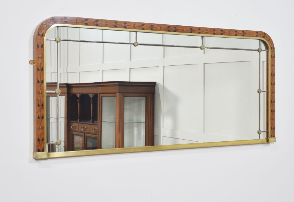 Walnut framed overmantel mirror View IV