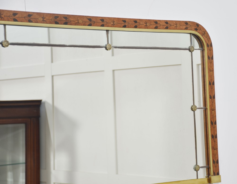 Walnut framed overmantel mirror View VII
