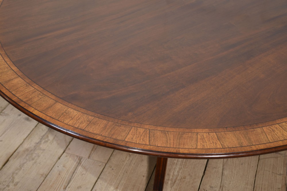 Mahogany cross banded circular dining table View VII