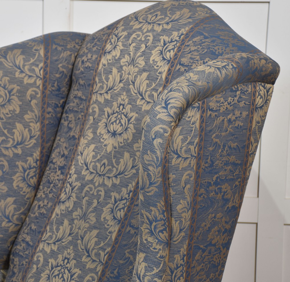 Pair of Georgian style wingback armchairs View XI