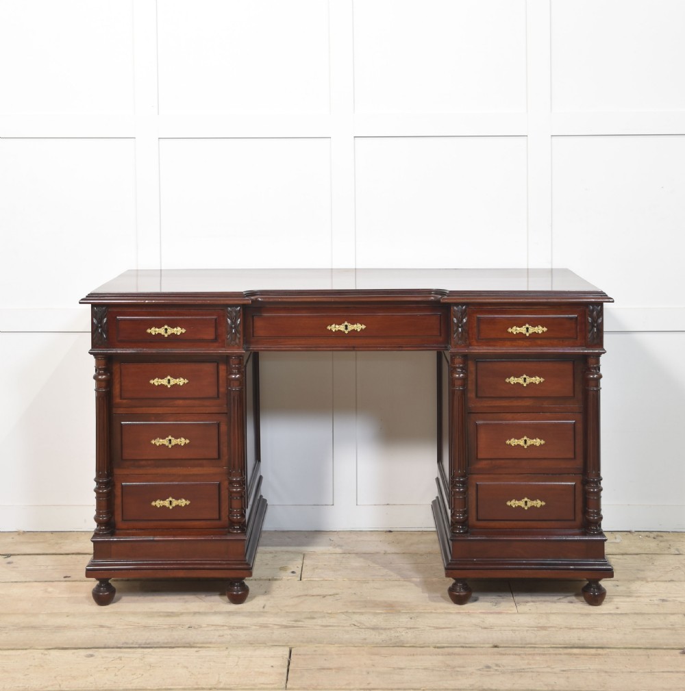 Carved mahogany desk