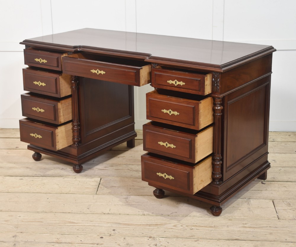 Carved mahogany desk View X