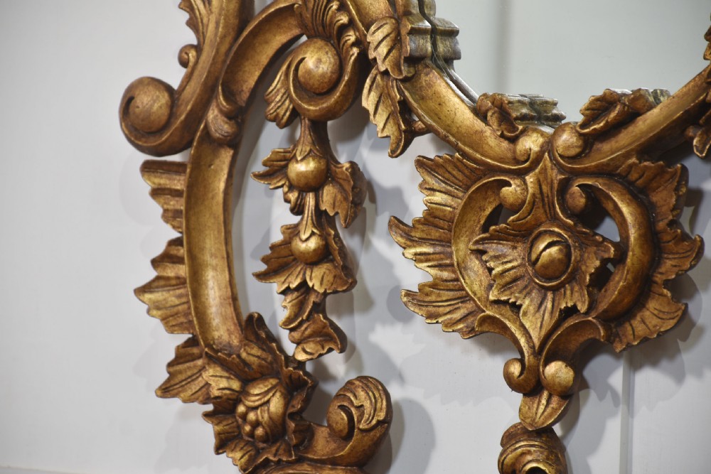 Rococo style gilwood wall mirror View X