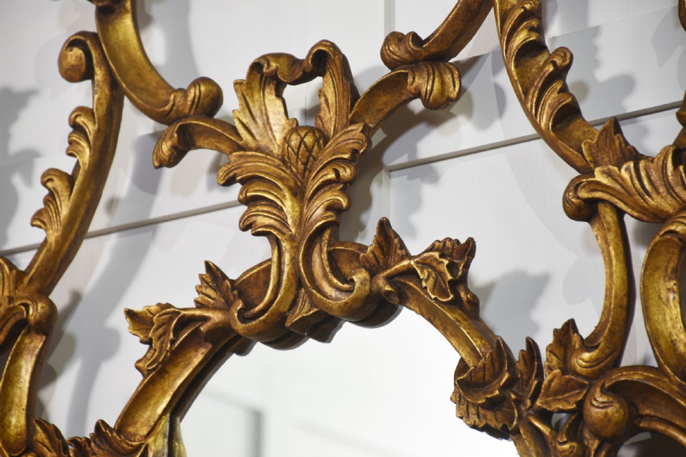 Rococo style gilwood wall mirror View XI