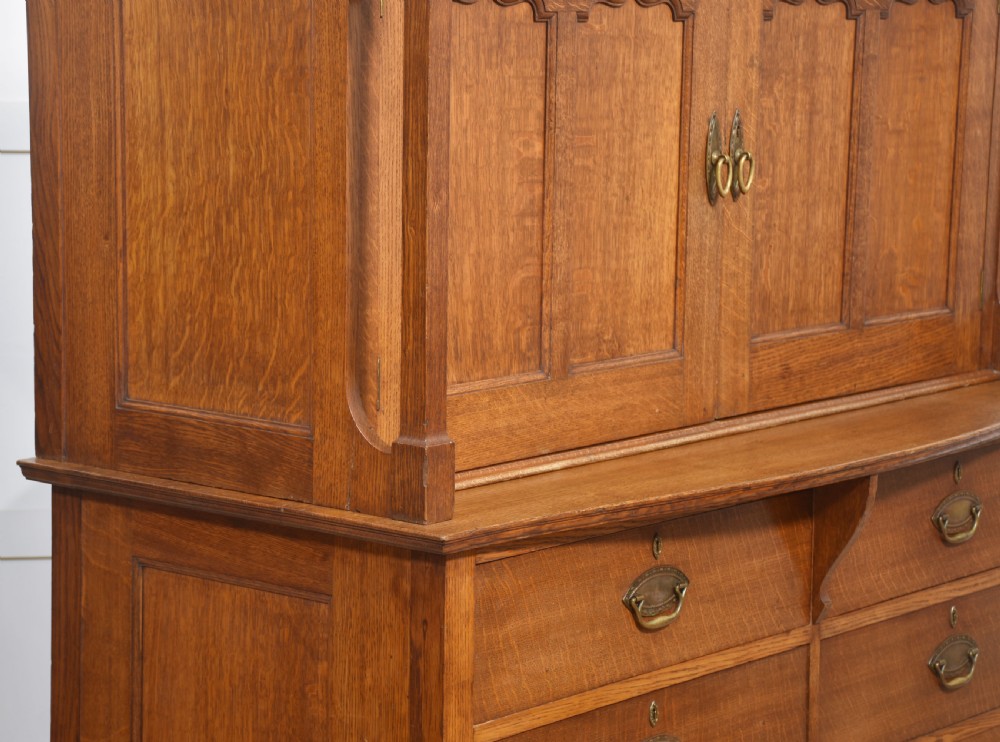 Arts & Crafts oak cupboard View X