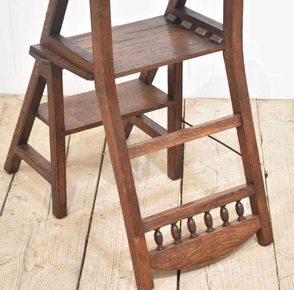 19th century oak metamorphic chair View III