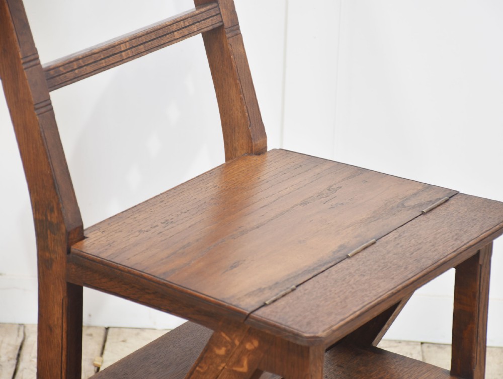 19th century oak metamorphic chair View VII