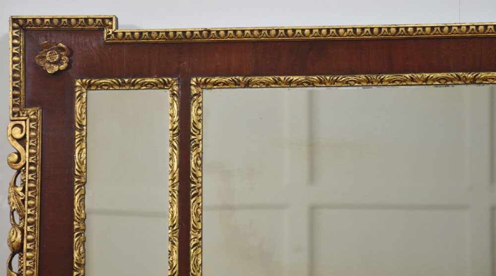 Parcel-gilt mahogany overmantle mirror View II